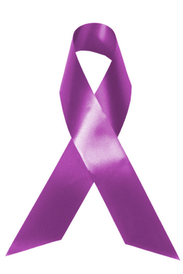 Purple cancer ribbon 